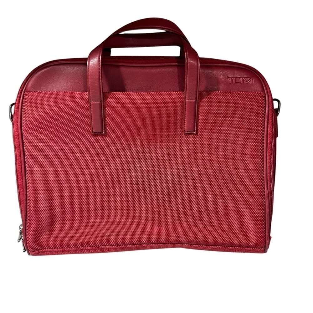 Tumi Large Business Crimson Red Laptop Bag
